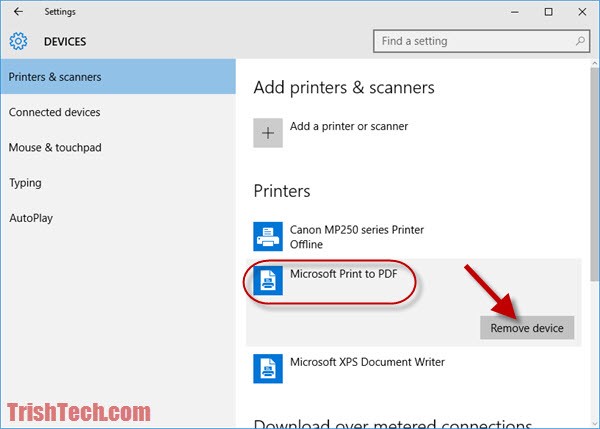 install microsoft pdf printer for windows 10
